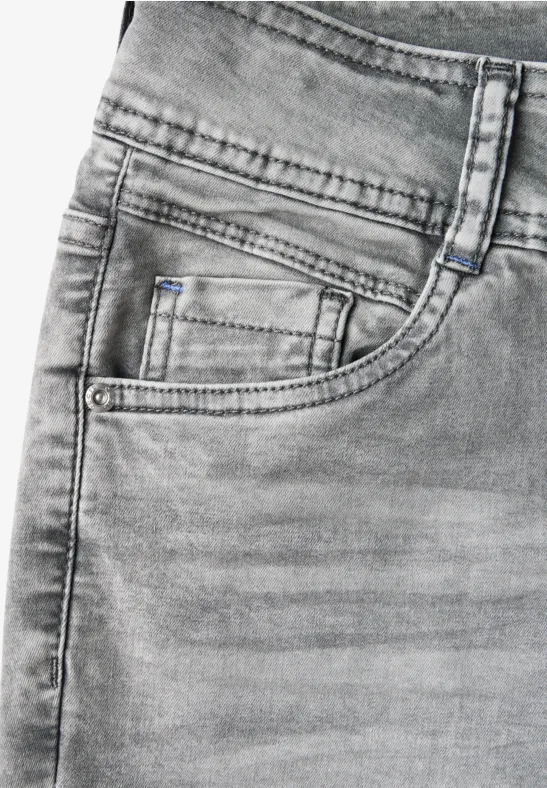 Jeans droits light grey stone wash
