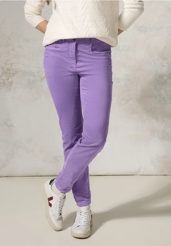 Pantalon au look velours wild lilac