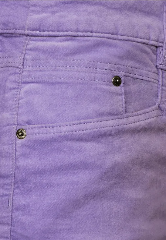 Pantalon au look velours wild lilac