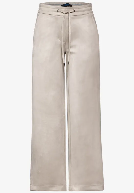 Pantalon en velours soft silver