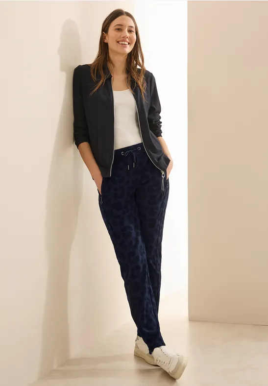 Hose mit Leo-Muster universal blue