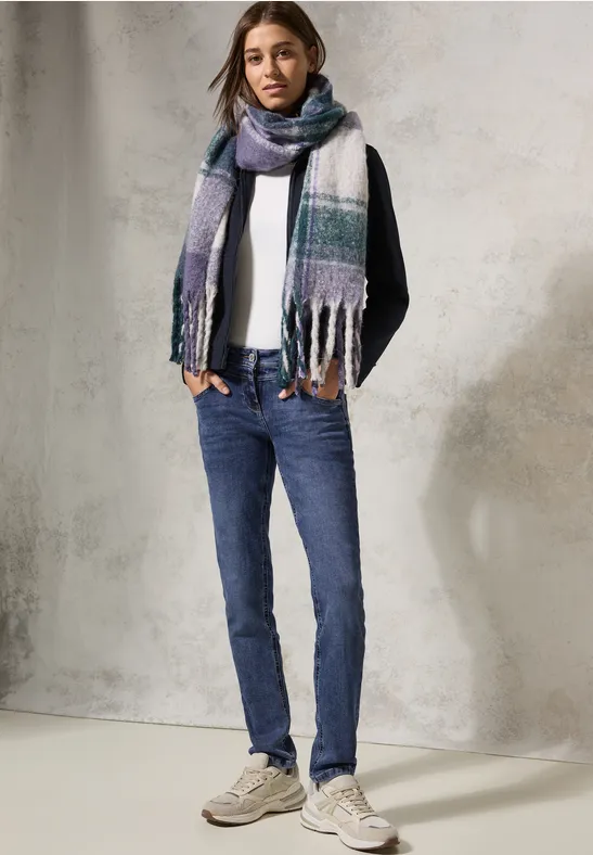 Thermo Jeans im Casual Fit blue black used wash