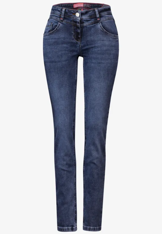 Thermo Jeans im Casual Fit blue black used wash