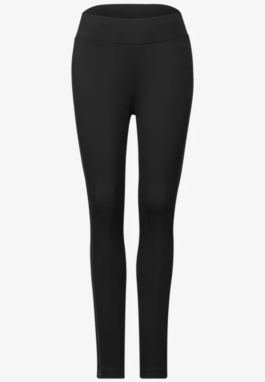 Leggings mit Glitzer-Tape Black