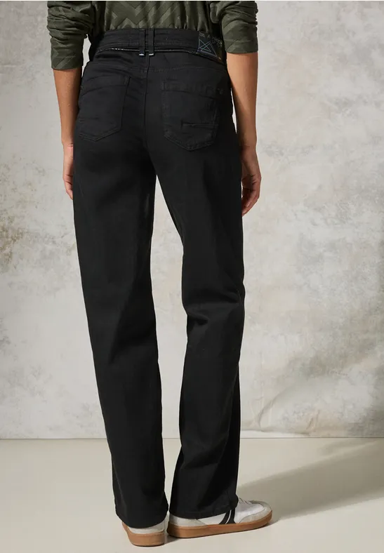 Jeans met wijde pijpen Black