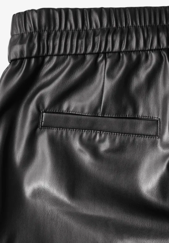 Pantalon au look cuir Black