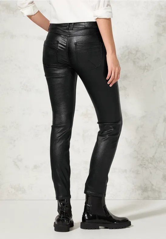 Hose mit Glanzeffekt Black