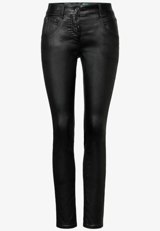 Hose mit Glanzeffekt Black