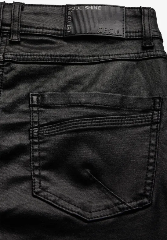 Hose mit Glanzeffekt Black