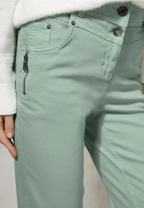 Pantalon à la coupe slim glaced salvia green