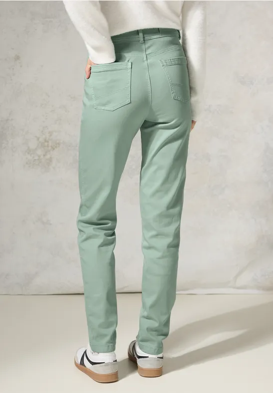 Pantalon à la coupe slim glaced salvia green