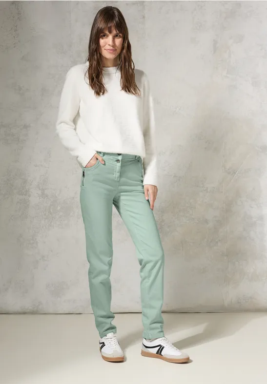 Pantalon à la coupe slim glaced salvia green