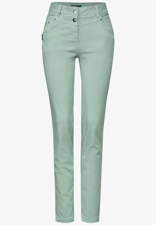 Pantalon à la coupe slim glaced salvia green