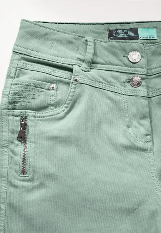 Pantalon à la coupe slim glaced salvia green