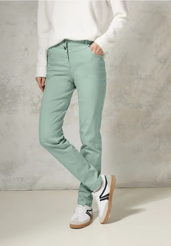 Pantalon à la coupe slim glaced salvia green