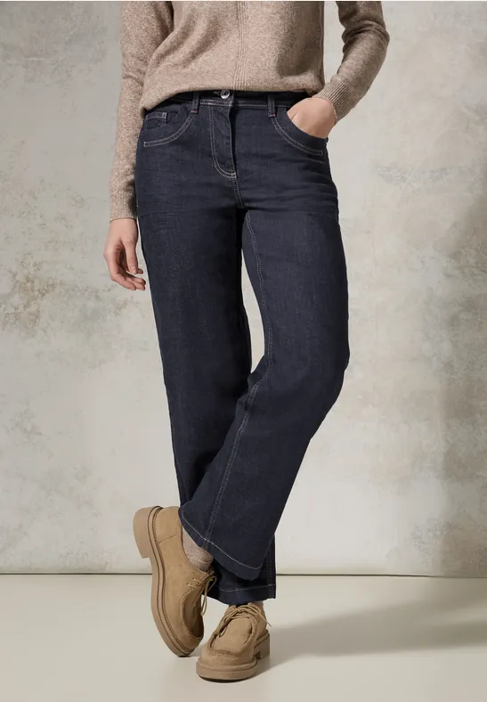 Wide Leg Jeans rinsed wash