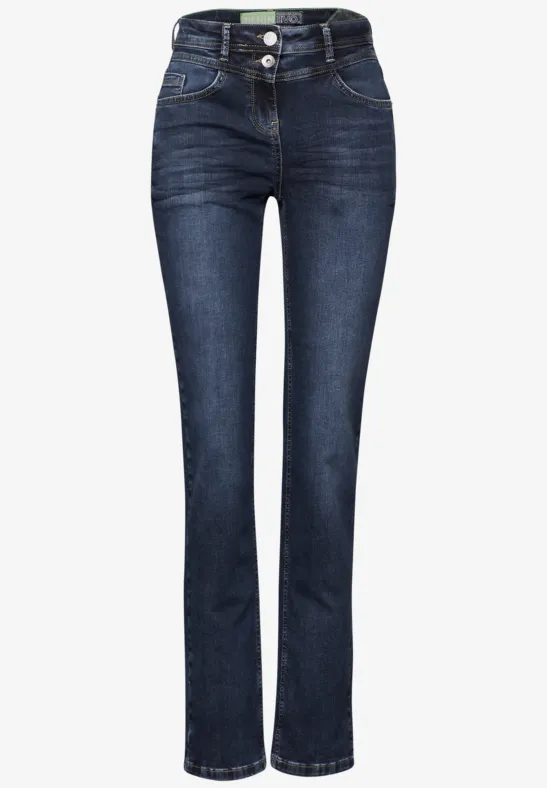 Straight Leg Jeans blue black random wash