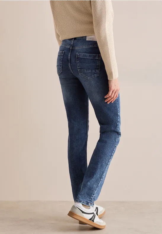 Straight Leg Jeans mid blue wash