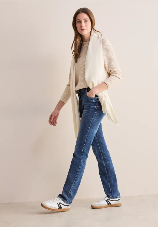 Straight Leg Jeans mid blue wash