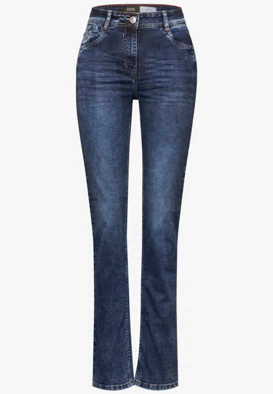 Straight Leg Jeans mid blue wash