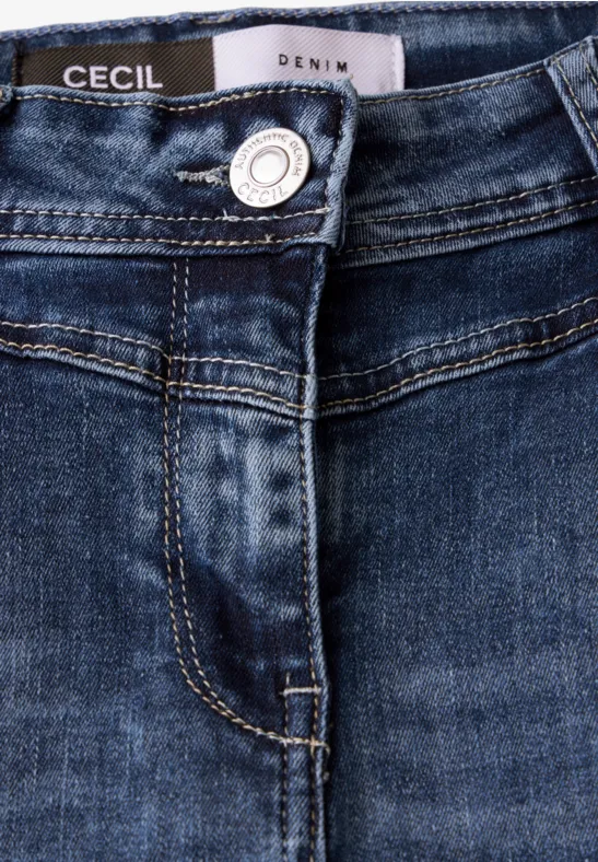 Straight Leg Jeans mid blue wash