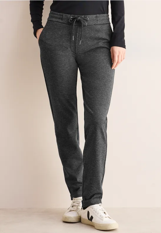 Hose im Two-Tone-Look Black