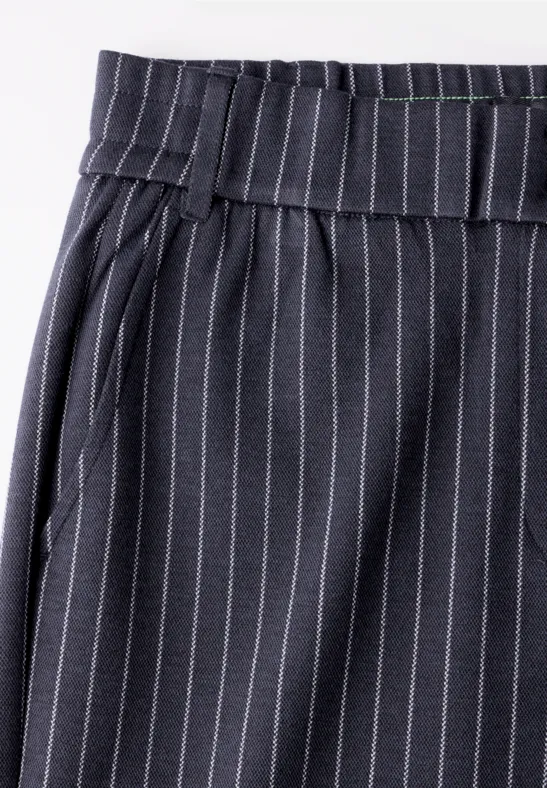 Gestreepte broek met wijde pijpen universal blue