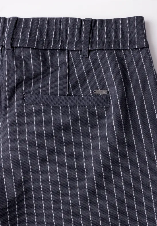 Gestreepte broek met wijde pijpen universal blue