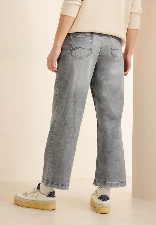 Wide Legs Jeans mid grey used wash
