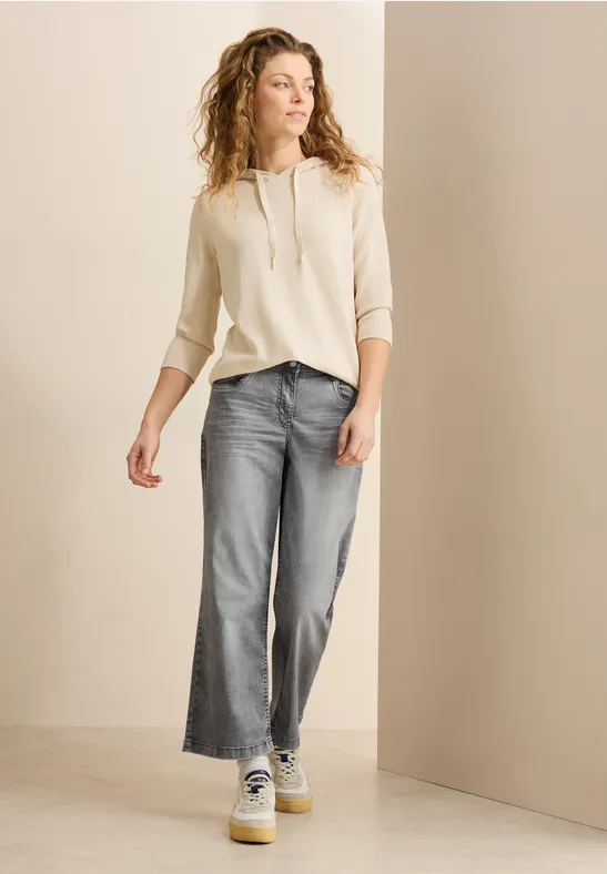 Wide Legs Jeans mid grey used wash