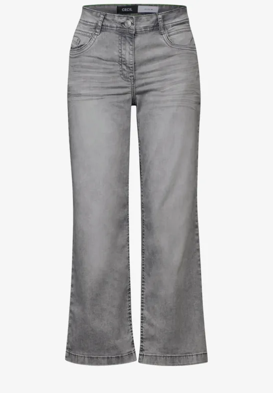Wide Legs Jeans mid grey used wash