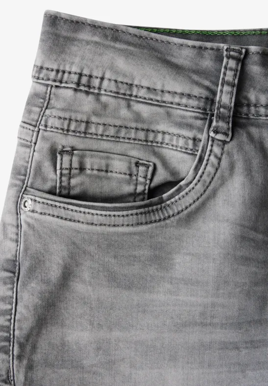 Wide Legs Jeans mid grey used wash