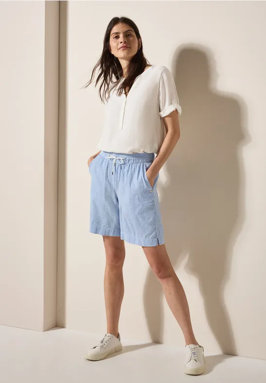 Seersucker Shorts aster blue