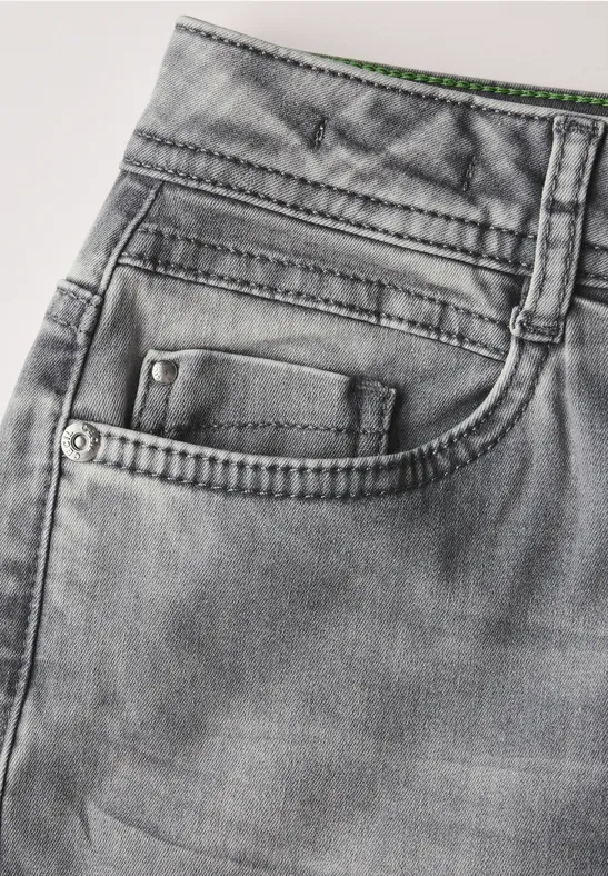 Wide Leg Jeans light grey stone wash