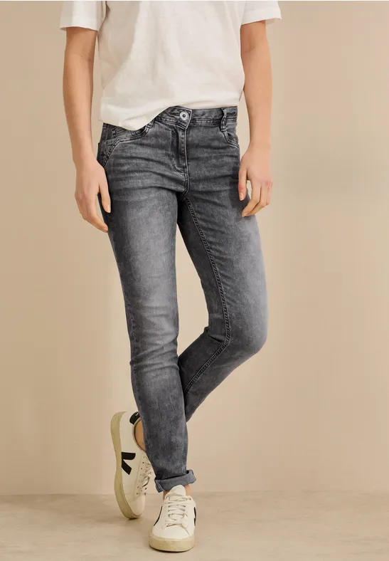 Jeans en coupe casual light grey stone wash