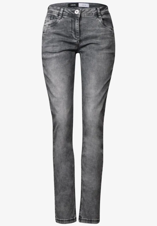 Jeans en coupe casual light grey stone wash