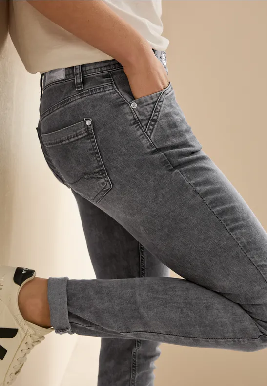 Jeans en coupe casual light grey stone wash