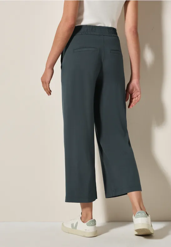 Wide Leg pantalon en jersey slate khaki