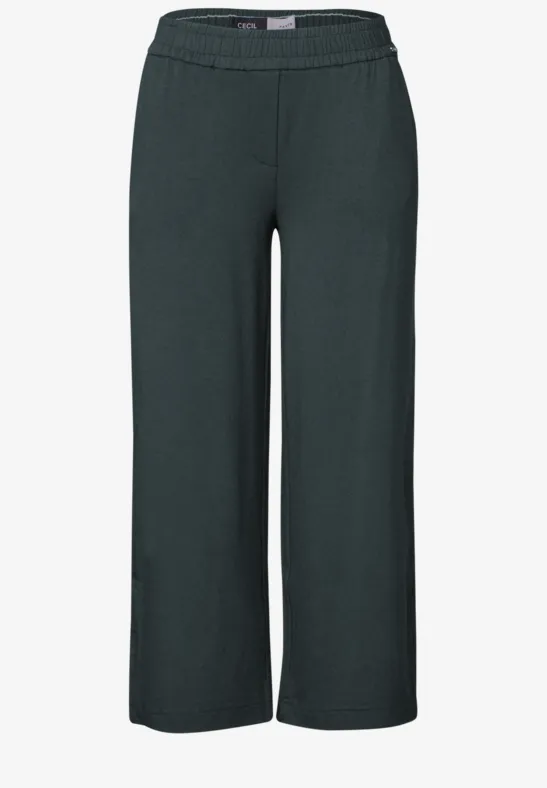 Wide Leg pantalon en jersey slate khaki
