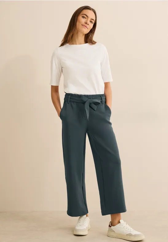 Broeken met wijde pijpen slate khaki