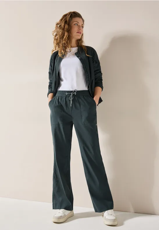 Wide Legs Pantalon slate khaki