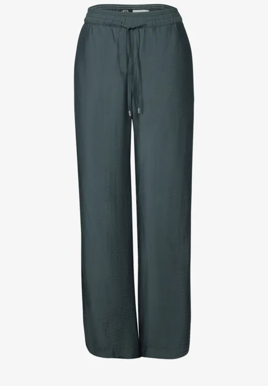 Wide Leg Strukturhose slate khaki