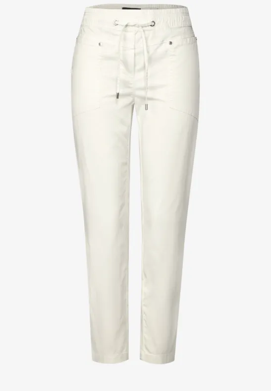 Hose im Washed-Look vanilla white