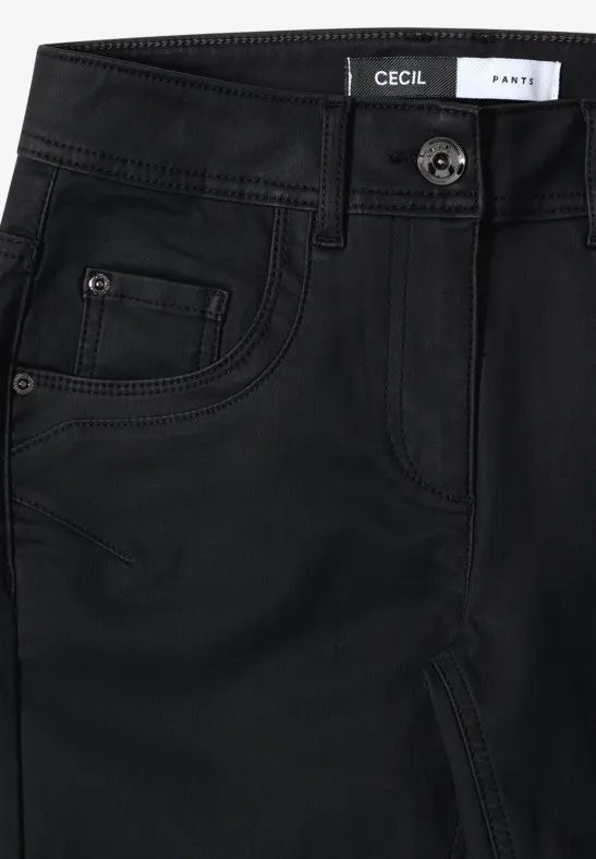 Hose im Leder-Look Black