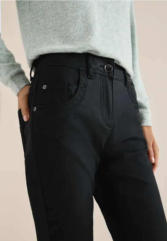 Hose im Leder-Look Black