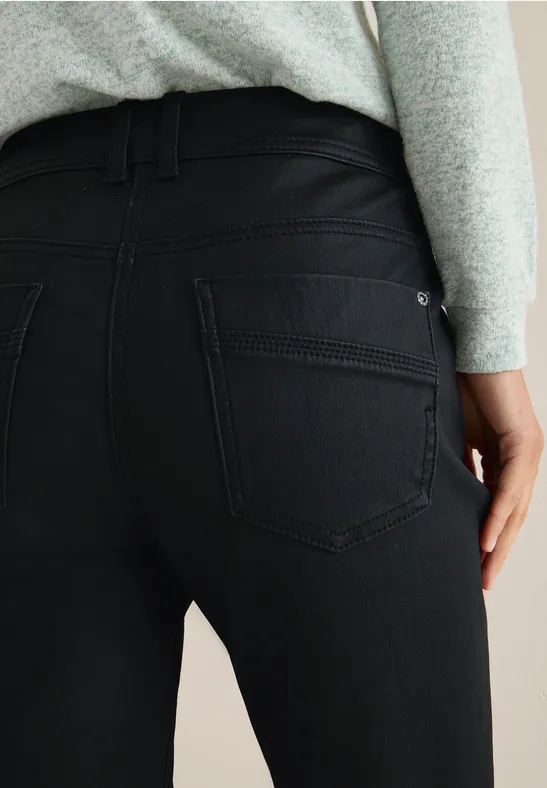 Hose im Leder-Look Black