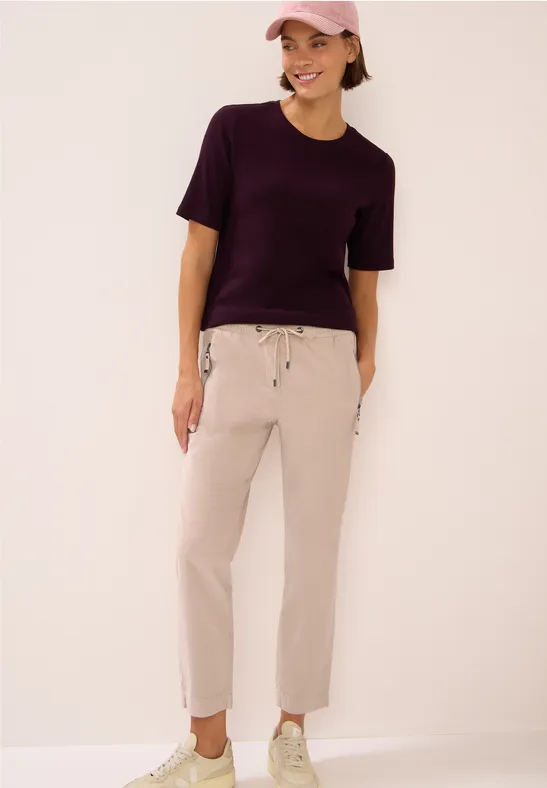 Cordhose im Casual Fit eggshell white