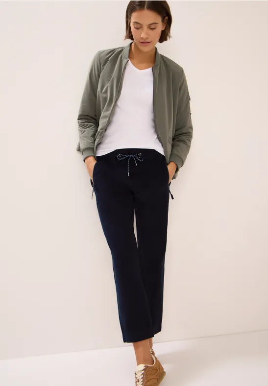 Pantalon en velours côtelé, coupe casuale dark blue corduroy