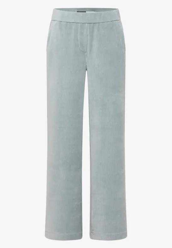 Wide Legs corduroy broek light mint blue