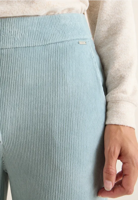 Wide Legs corduroy broek light mint blue